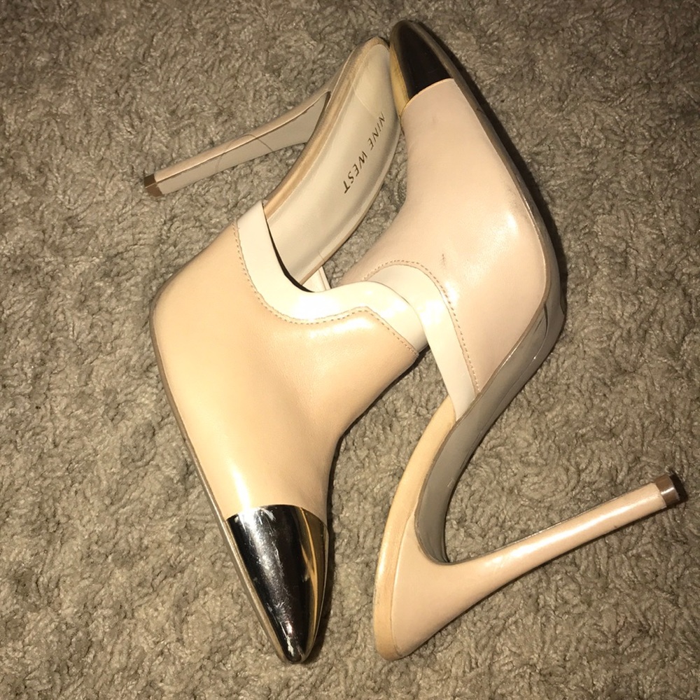 Nine West cap toe mules